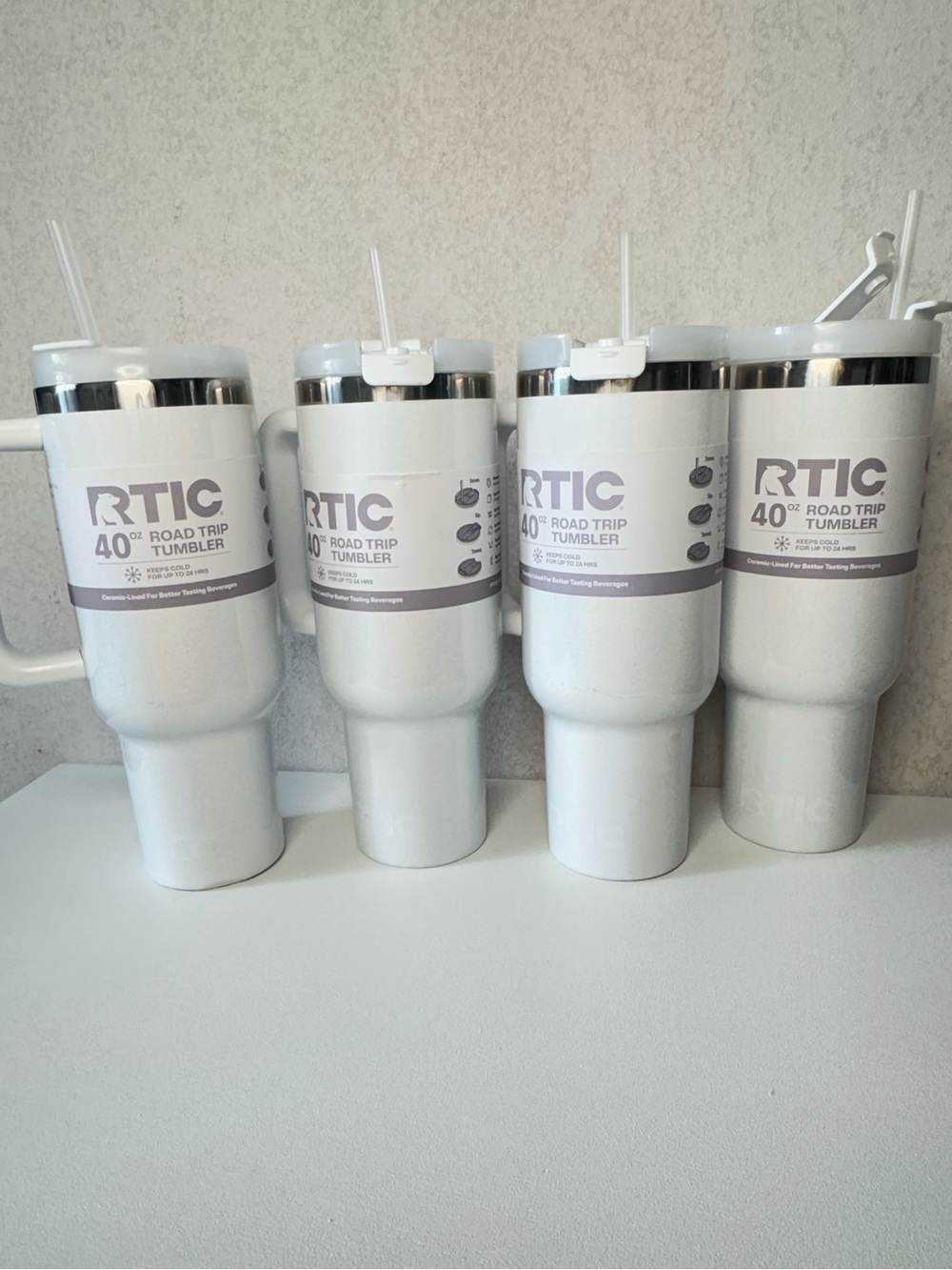 RTIC 40 oz White Road Trip Tumblers